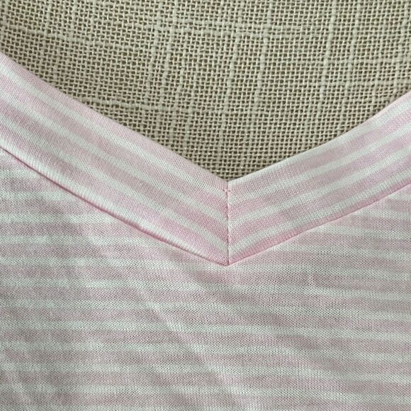 Life Is Good Pink and White Striped Watermelon V Neck Night Shirt NWOT SZ XL - Picture 4 of 8